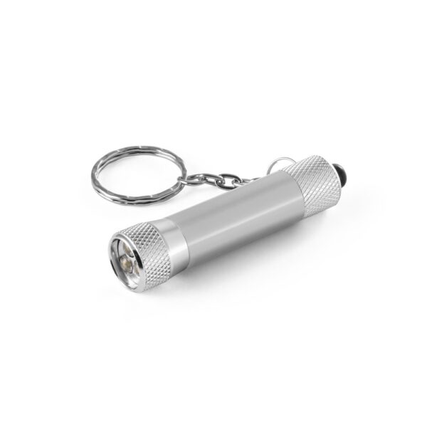 RE-LERGAN. Schlüsselanhänger aus Aluminium (92% recycelt) mit 3-Licht-LED-Taschenlampe – Bild 13