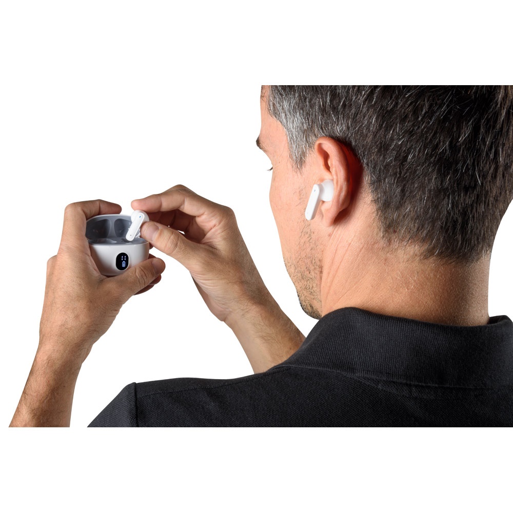 CAETANO. Wireless Earphones aus Recyceltes ABS (100% rABS) mit 4 Stunden Akkulaufzeit – Bild 7